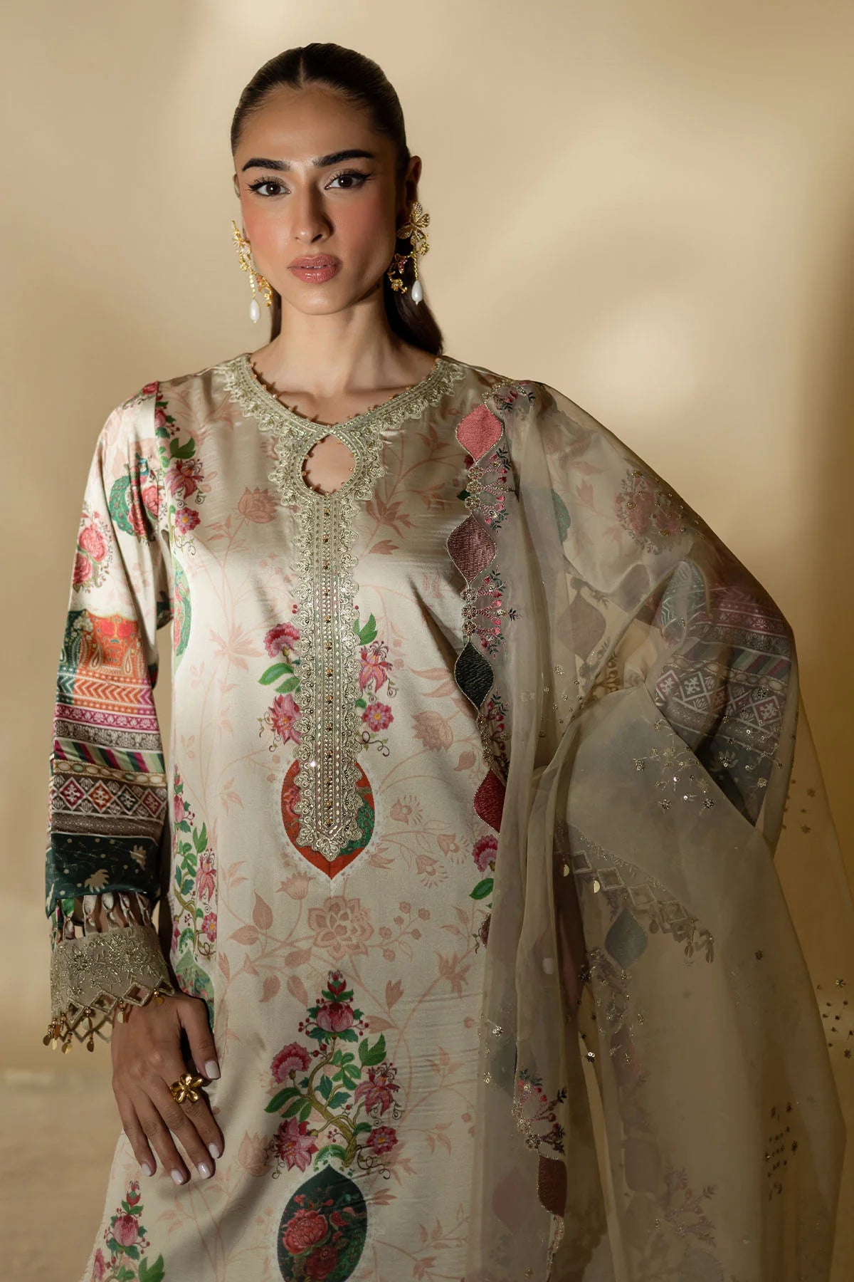 Nureh 3Pc Embroidered Silk Suit S-20 gulbuy.com