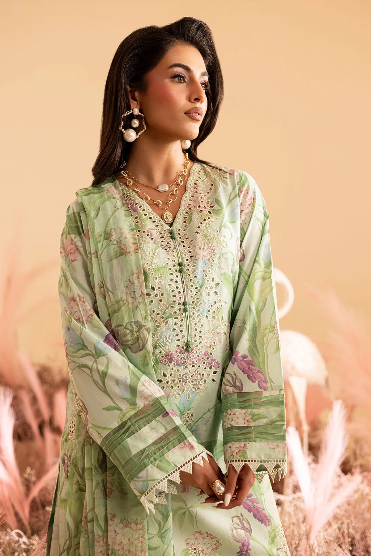 Nureh 3Pc Embroidered Lawn Suit NP-627 gulbuy.com