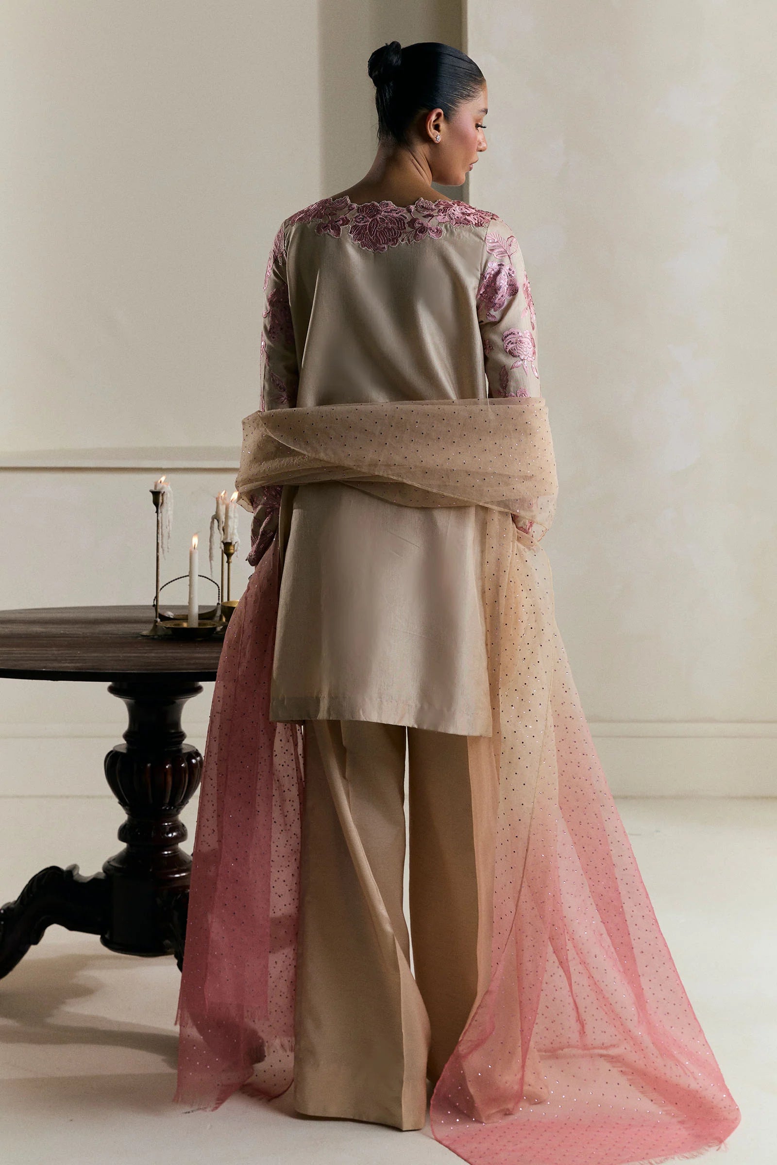 Zara Shahjahan 3Pc Embroidered Raw Silk Suit ZR25F0546 gulbuy.com