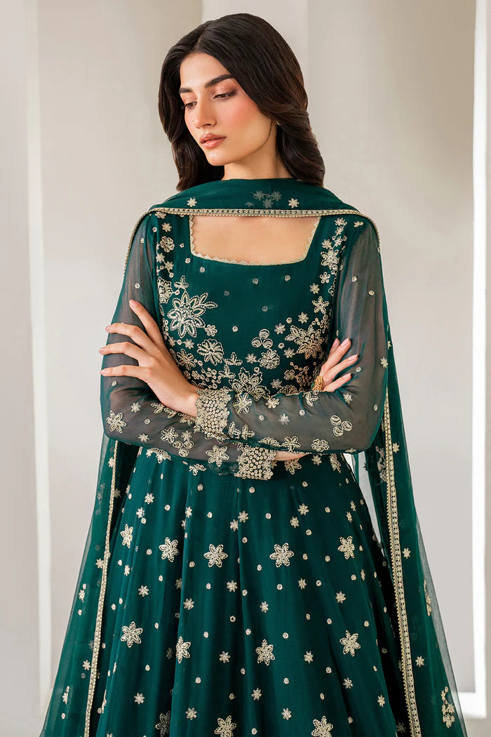 Farasha 3Pc Embroidered Chiffon Suit Adelle gulbuy.com