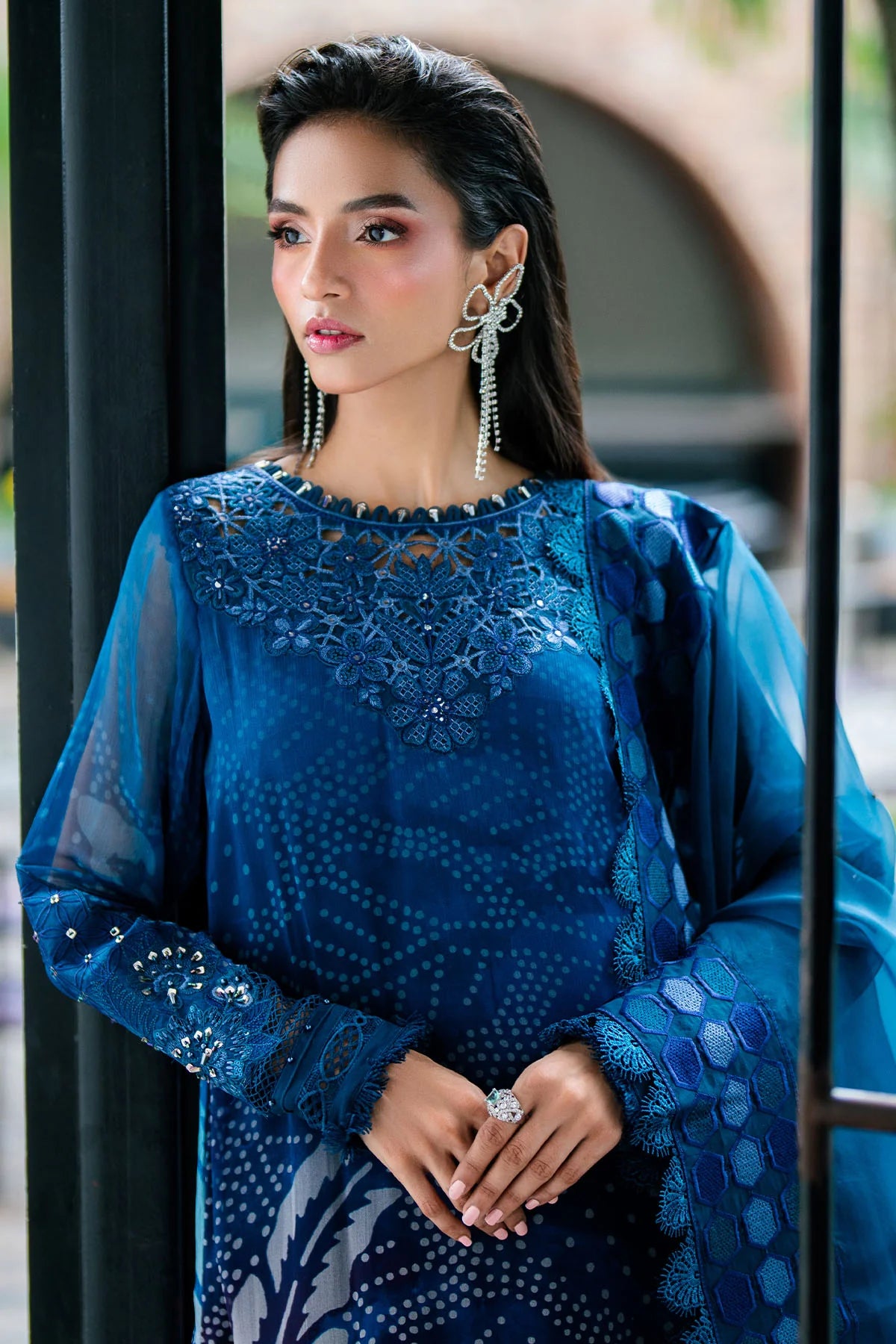 Nureh 3Pc Embroidered Organza Suit NU2-151 gulbuy.com