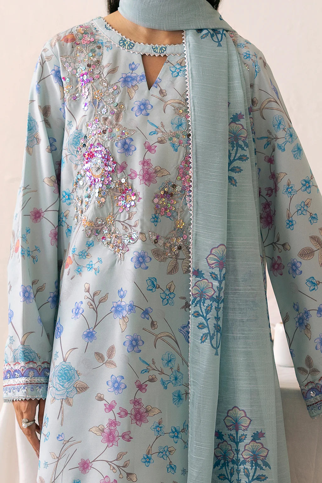 Vanya 3Pc Printed Cotton silk Suit SY-07 gulbuy.com