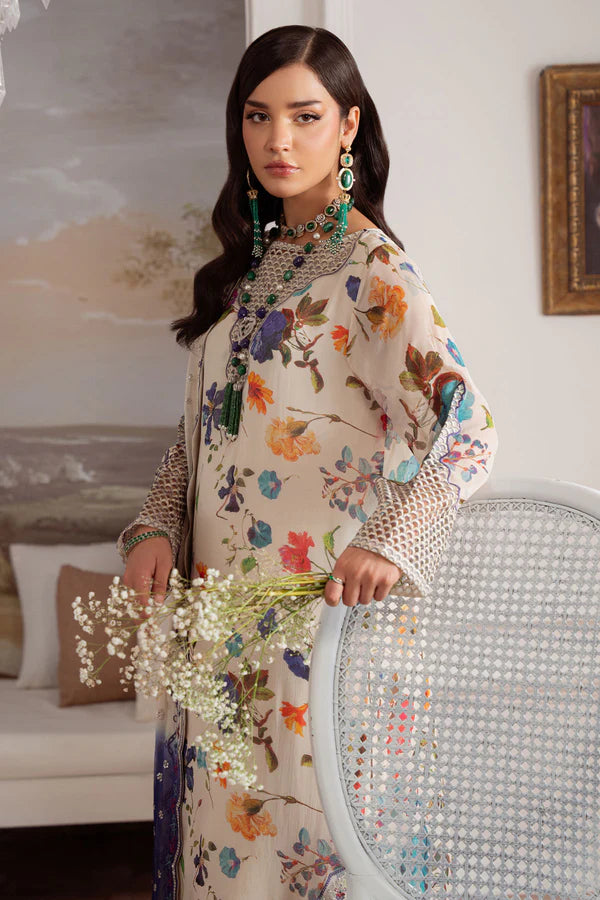 Nureh 3Pc Embroidered Chiffon Suit AM-26 gulbuy.com