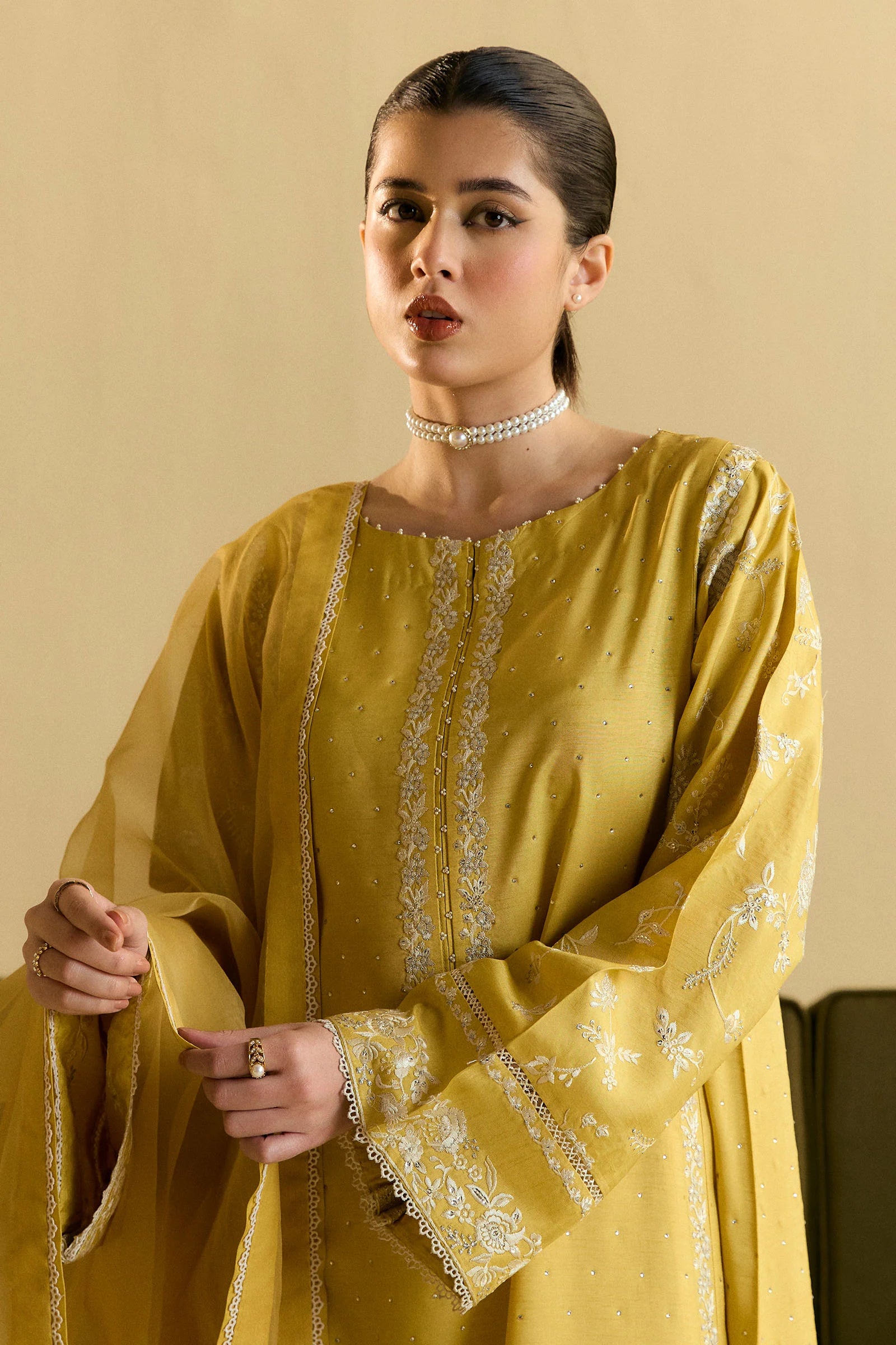 Zara Shahjahan 3Pc Raw silk?Lawn Suit ZR25F0221