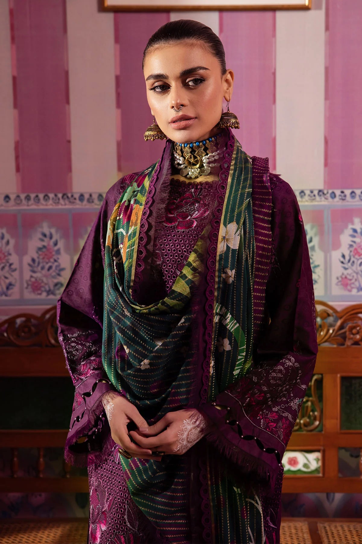 Nureh 3Pc Embroidered Lawn Suit NS-115 gulbuy.com