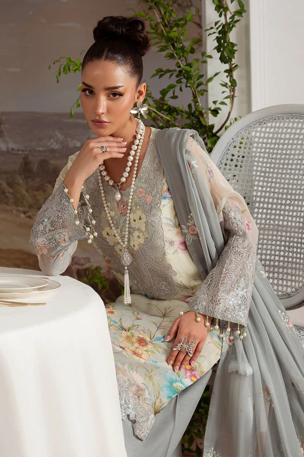 Nureh 3Pc Embroidered Chiffon Suit AM-27 gulbuy.com