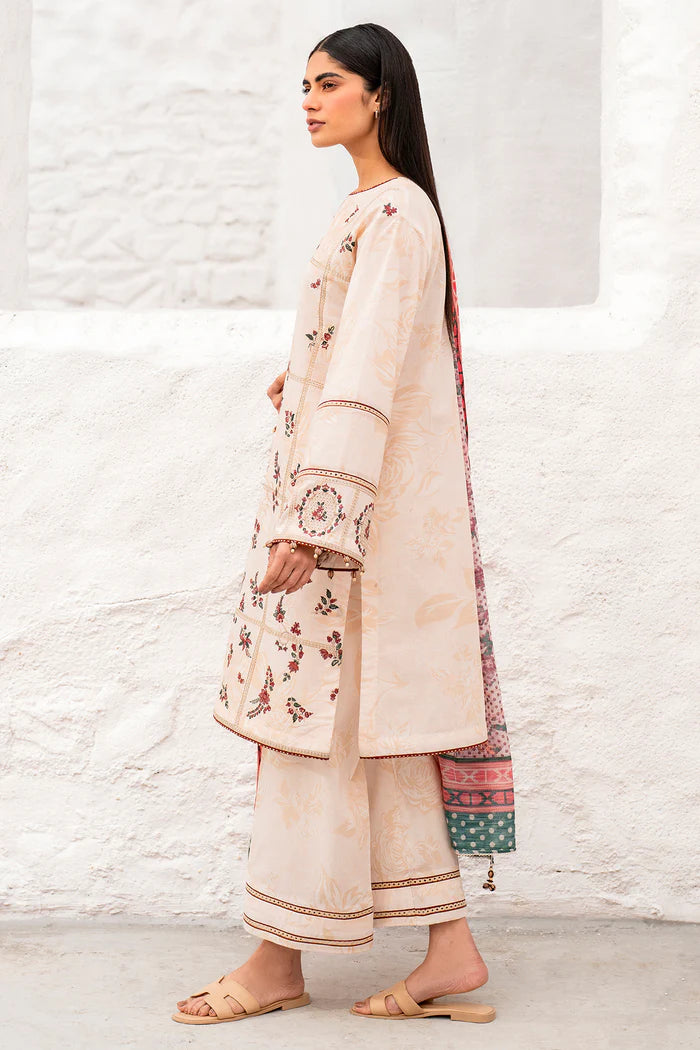 Jazmin 3Pc Embroidered Lawn Suit USE-9122 gulbuy.com
