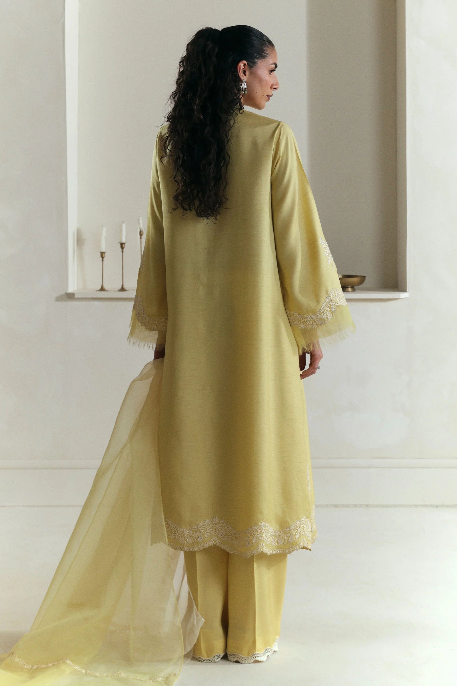 Zara Shahjahan 3Pc Embroidered Raw Silk Suit ZR25F0534 gulbuy.com