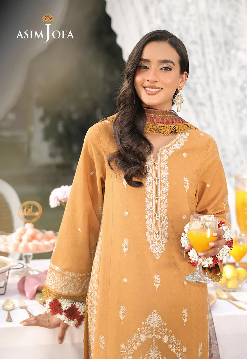 Asim Jofa 3Pc Embroidered Jacquard Suit AJUBU-04 gulbuy.com