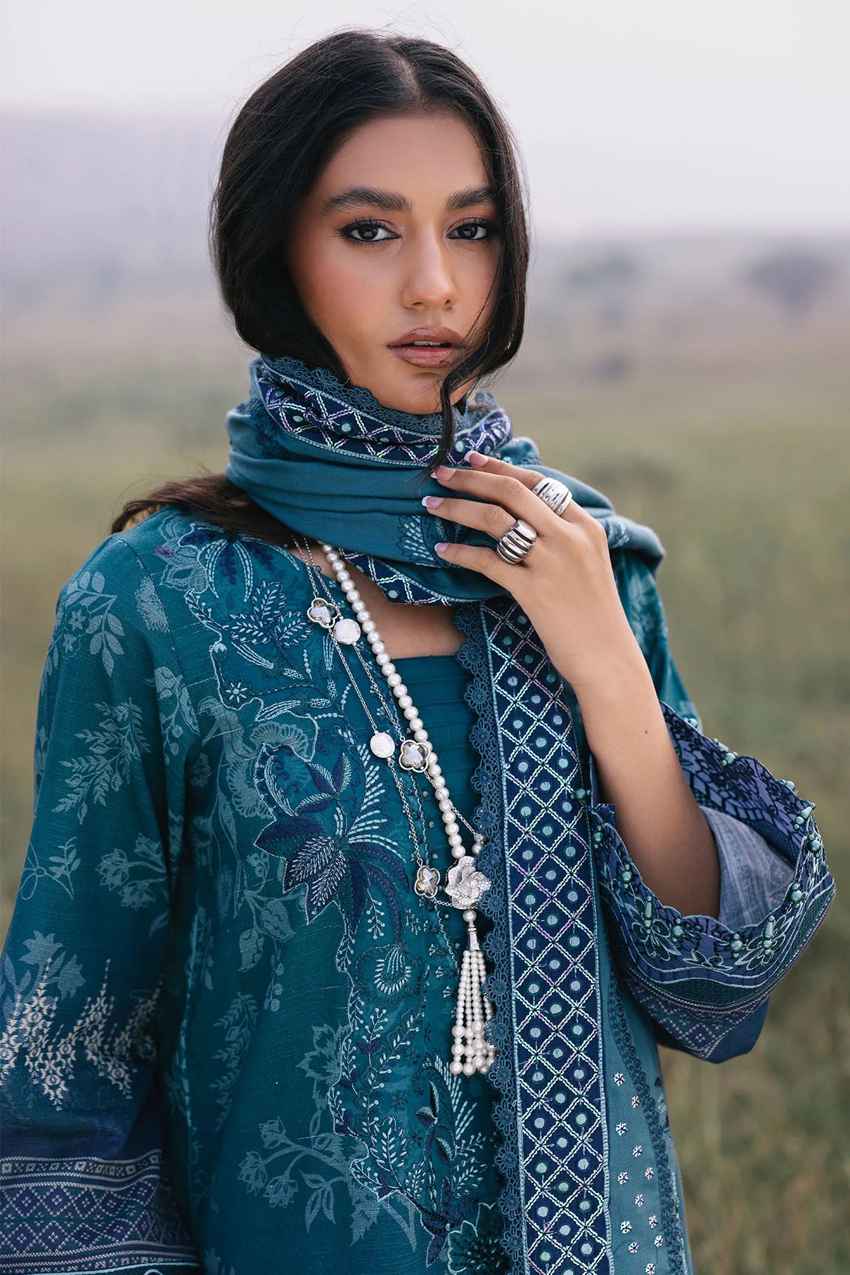 Nureh 3Pc Embroidered Khaddar Suit NW-94 gulbuy.com