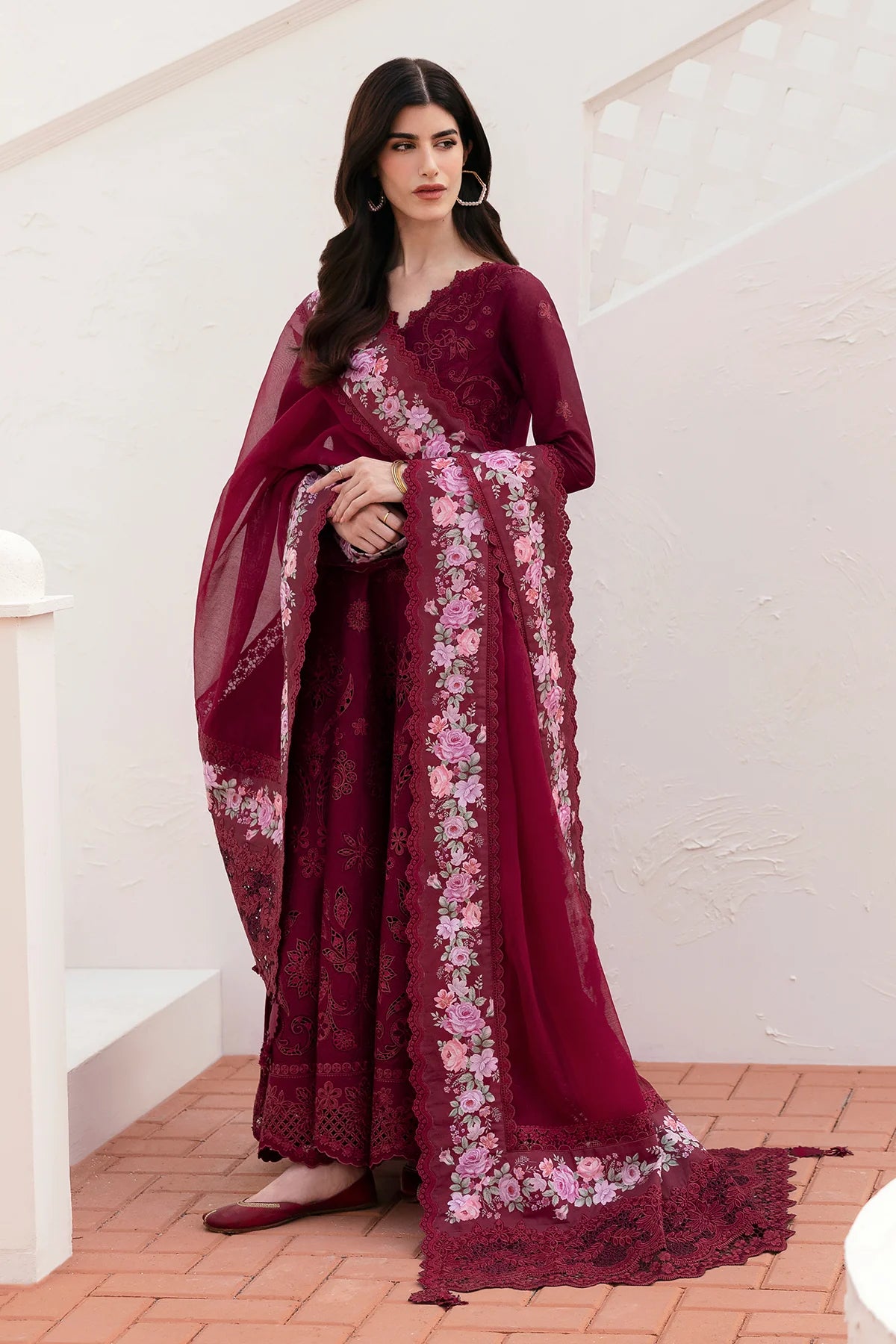 Baroque 3Pc Embroidered Lawn Suit EL-D05