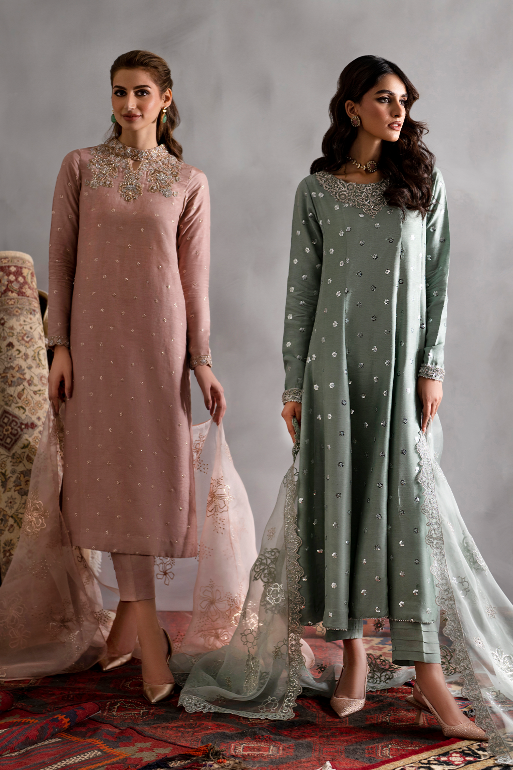 Iznik 3Pc Embroidered Raw Silk IRS-10 gulbuy.com