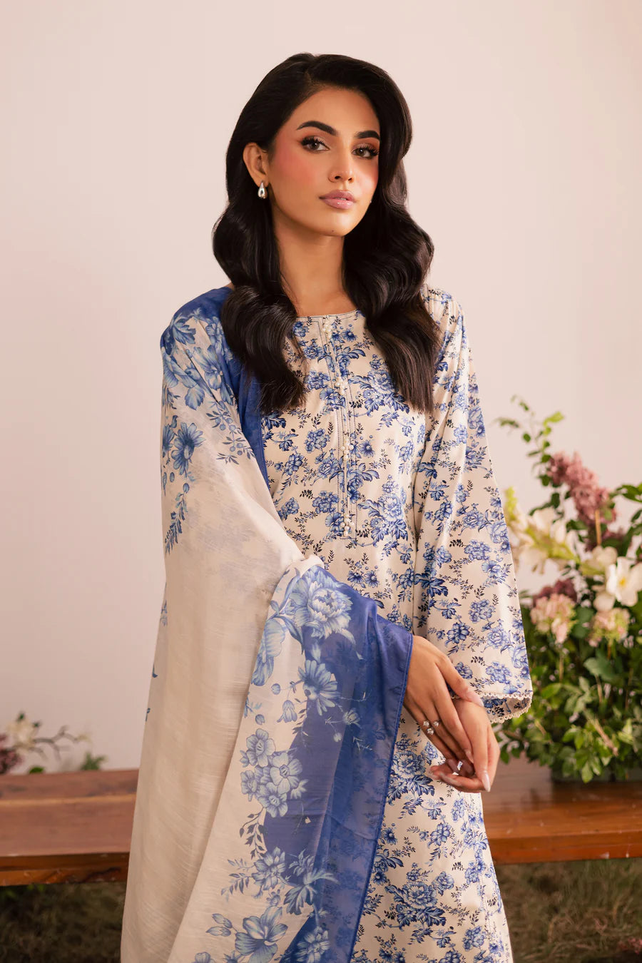 Batik 3Pc Printed Lawn Suit Vivi gulbuy.com