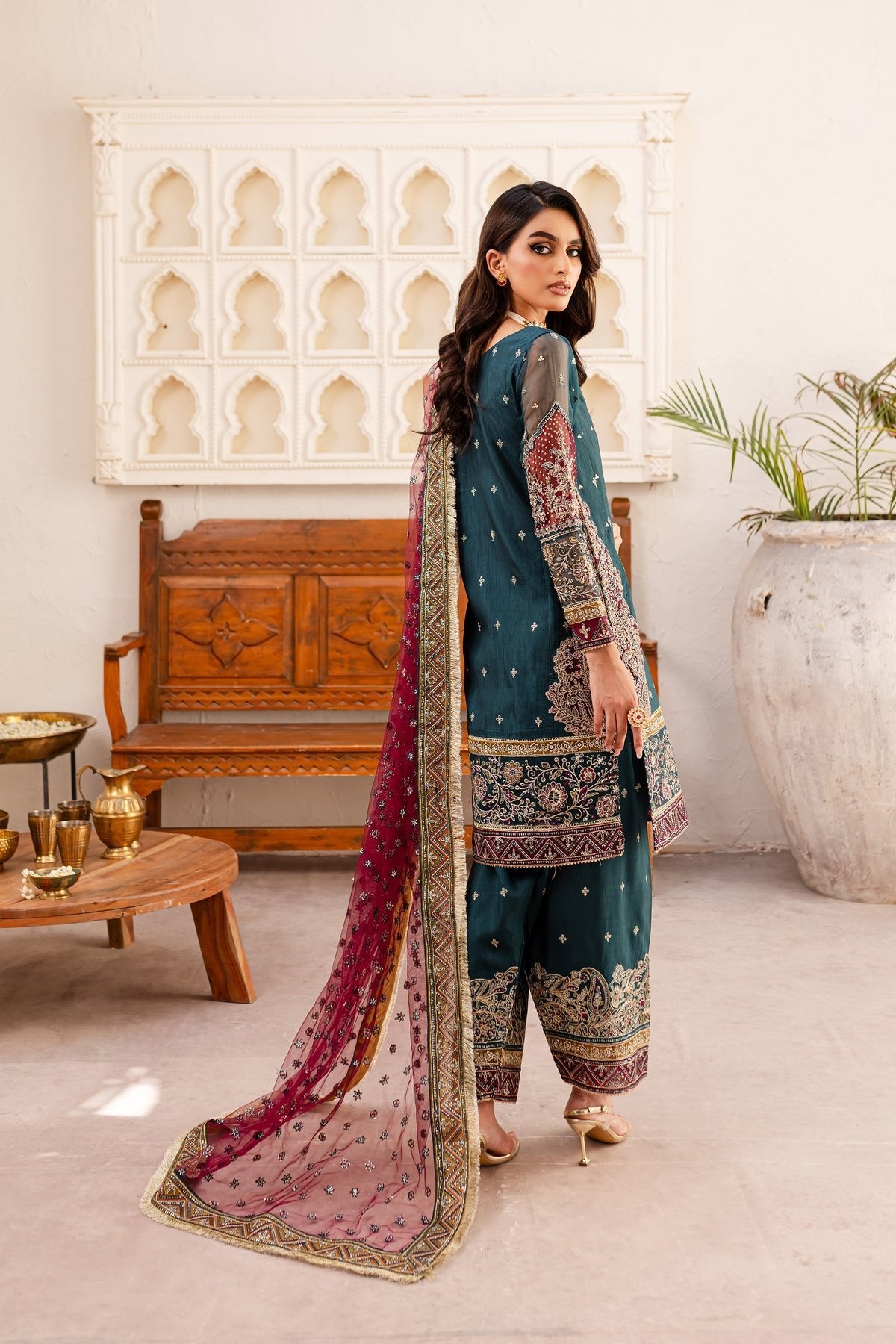 Batik 3Pc Raw Silk Formal Suit (Emel-3Pc)