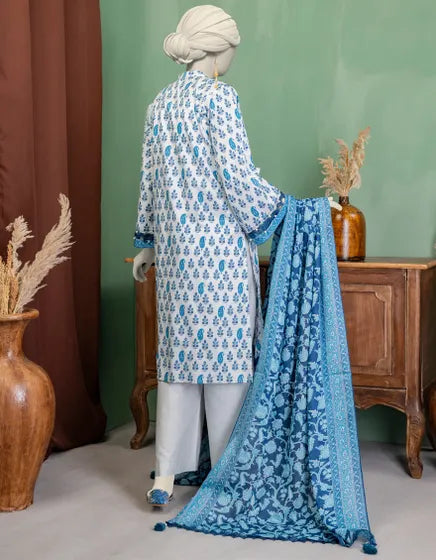 J. 3Pc Embroidered Lawn Suit 10000135484 gulbuy.com