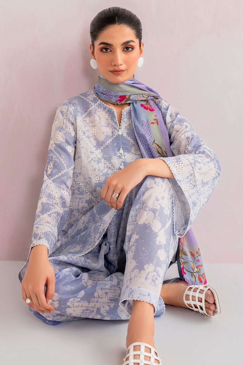 JAZMIN 3 PIECE EMBROIDERED LAWN SUIT (USE-9101) gulbuy.com