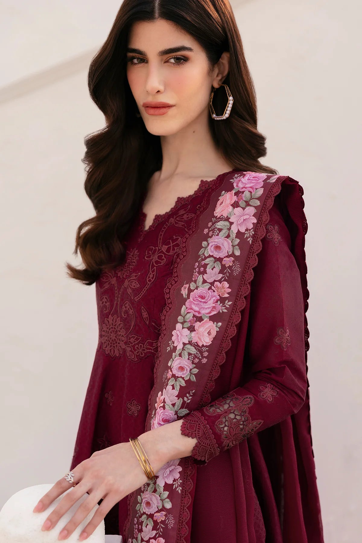 Baroque 3Pc Embroidered Lawn Suit EL-D05 gulbuy.com