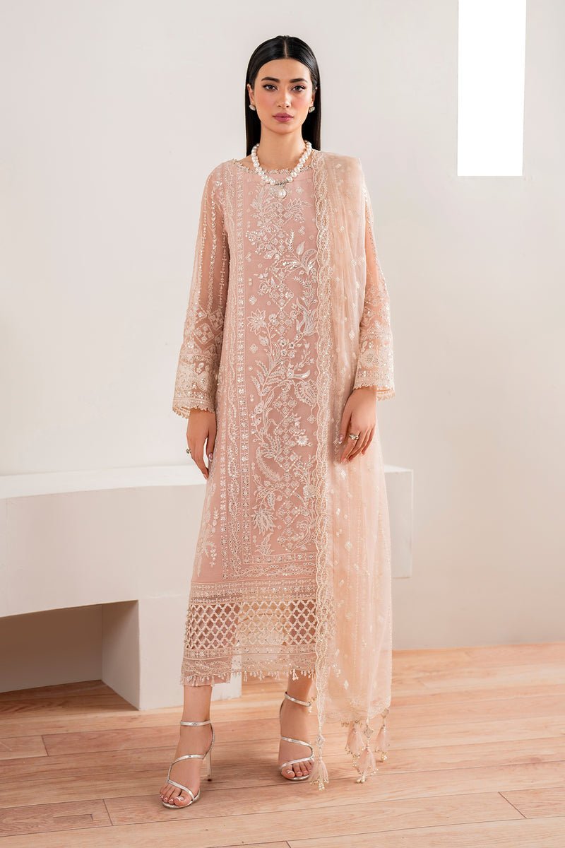 BAROQUE 3PC EMBROIDERED CHIFFON SUIT (BQU-UF-D681)