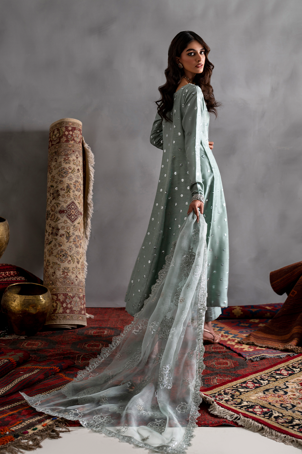 Iznik 3Pc Embroidered Raw Silk IRS-10 gulbuy.com