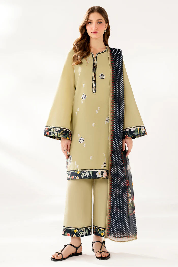 Jazmin 3Pc Embroidered Lawn Suit USE-9249 XL gulbuy.com