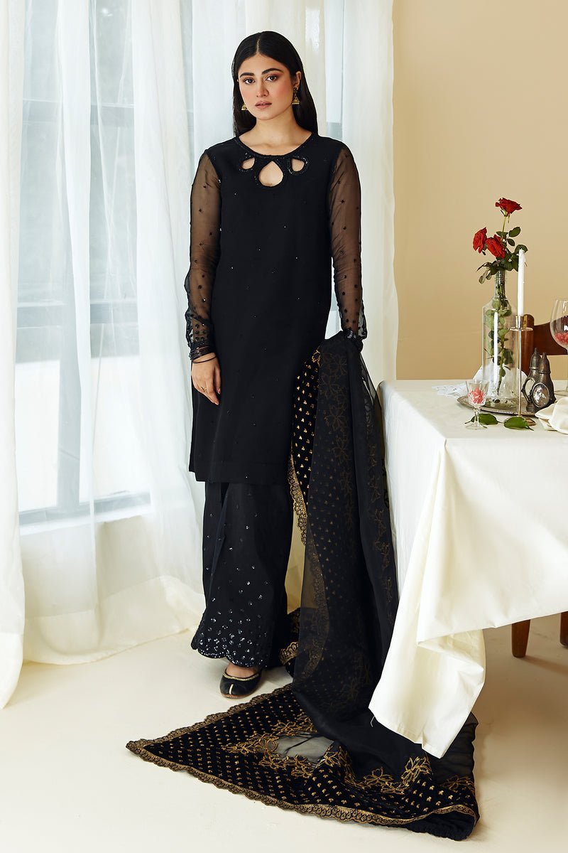 BAROQUE 2PC EMBROIDERED CHIFFON SUIT (BQU-UF-D260-01)
