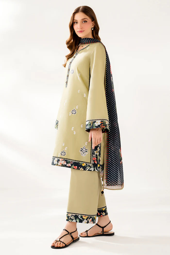 Jazmin 3Pc Embroidered Lawn Suit USE-9249 gulbuy.com