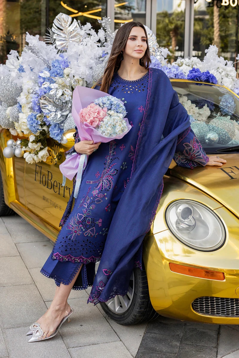 Rang Rasiya 3Pc Embroidered Lawn Suit Aqua gulbuy.com