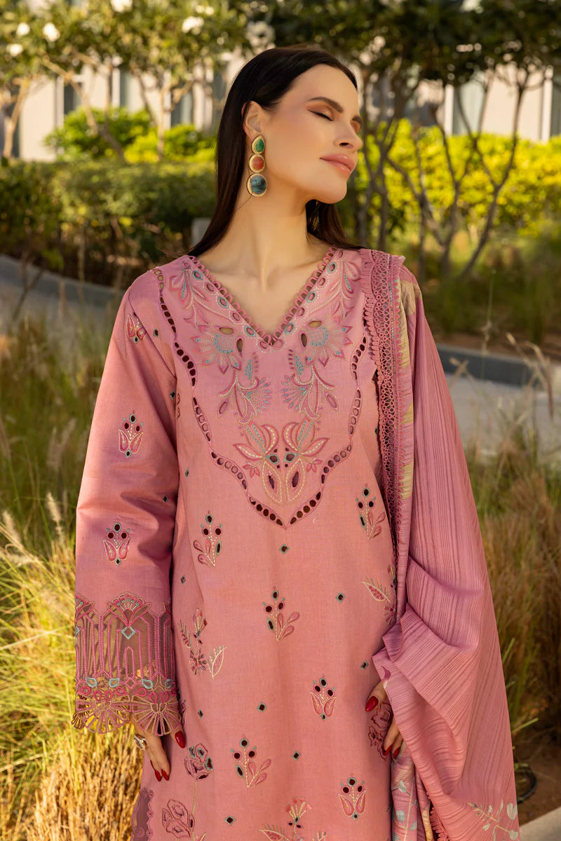 Rang Rasiya 3Pc Embroidered Lawn Suit Orchid gulbuy.com