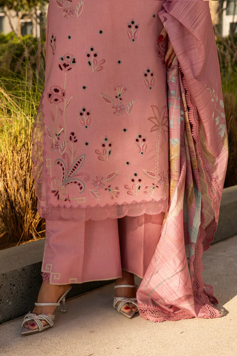 Rang Rasiya 3Pc Embroidered Lawn Suit Orchid gulbuy.com