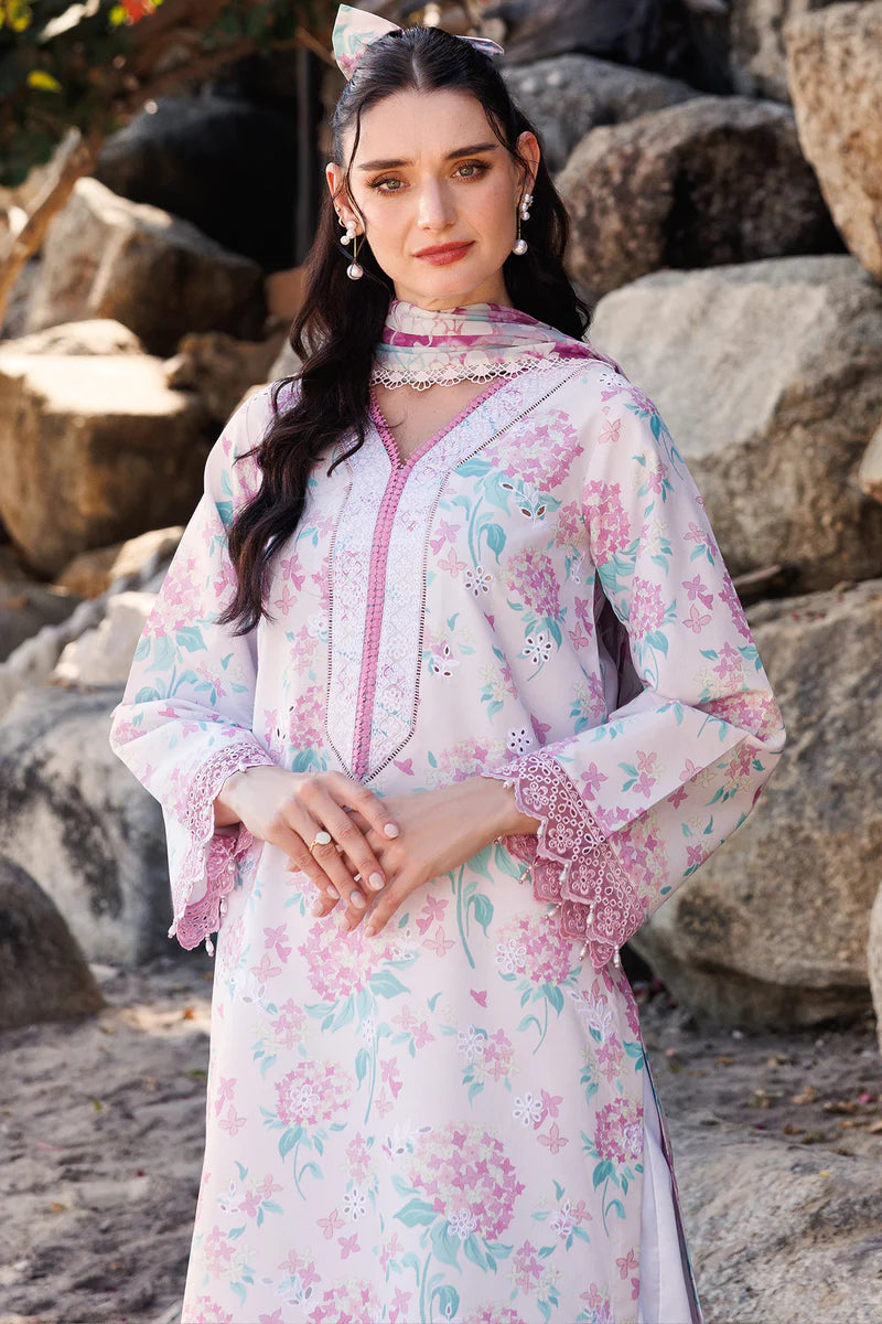 Farasha 3Pc Digital Printed Lawn Suit Blossom Mist gulbuy.com