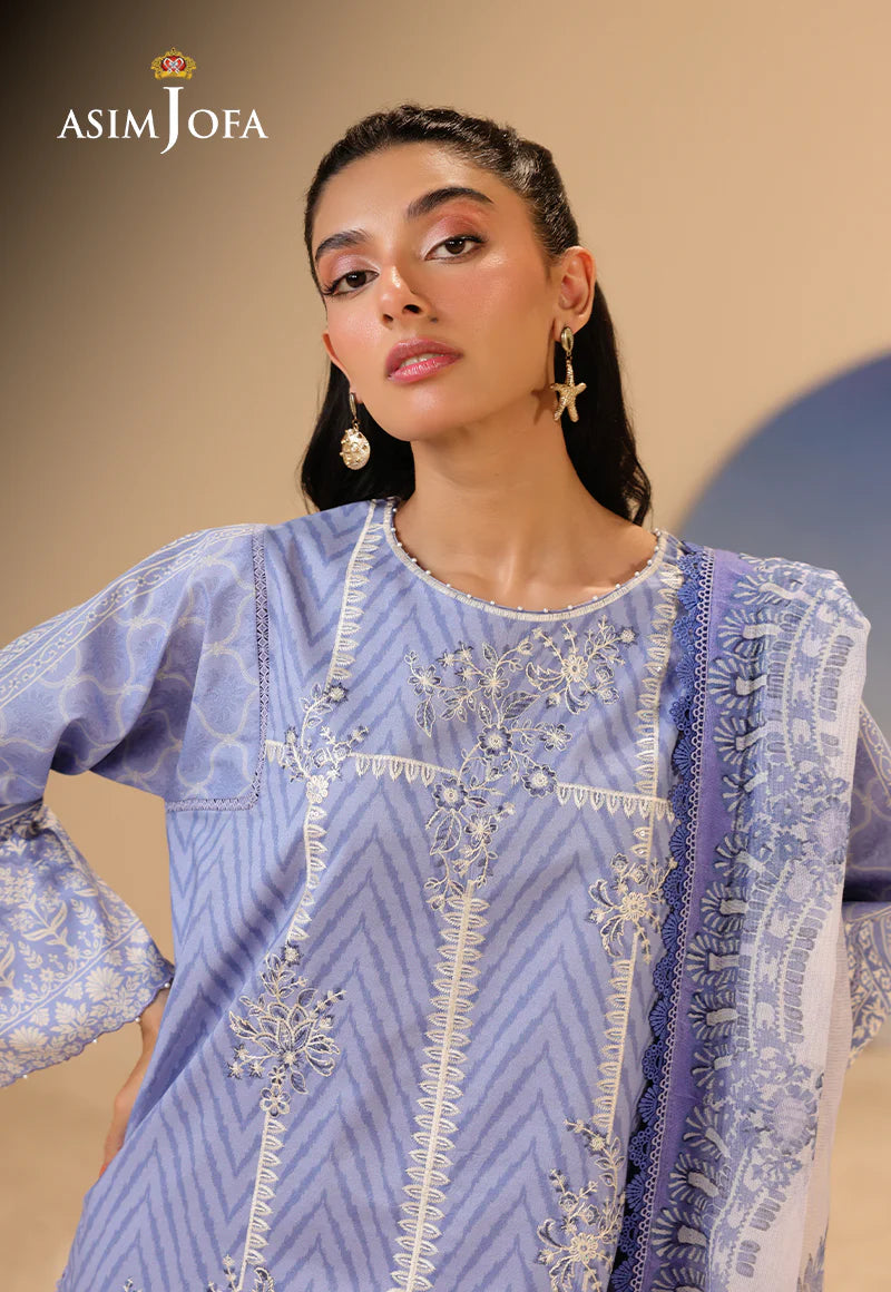 Asim Jofa 3Pc Embroidered Lawn Suit AJUBU-13 gulbuy.com