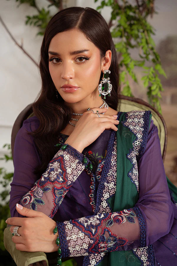 Nureh 3Pc Embroidered Chiffon Suit AM-29 gulbuy.com