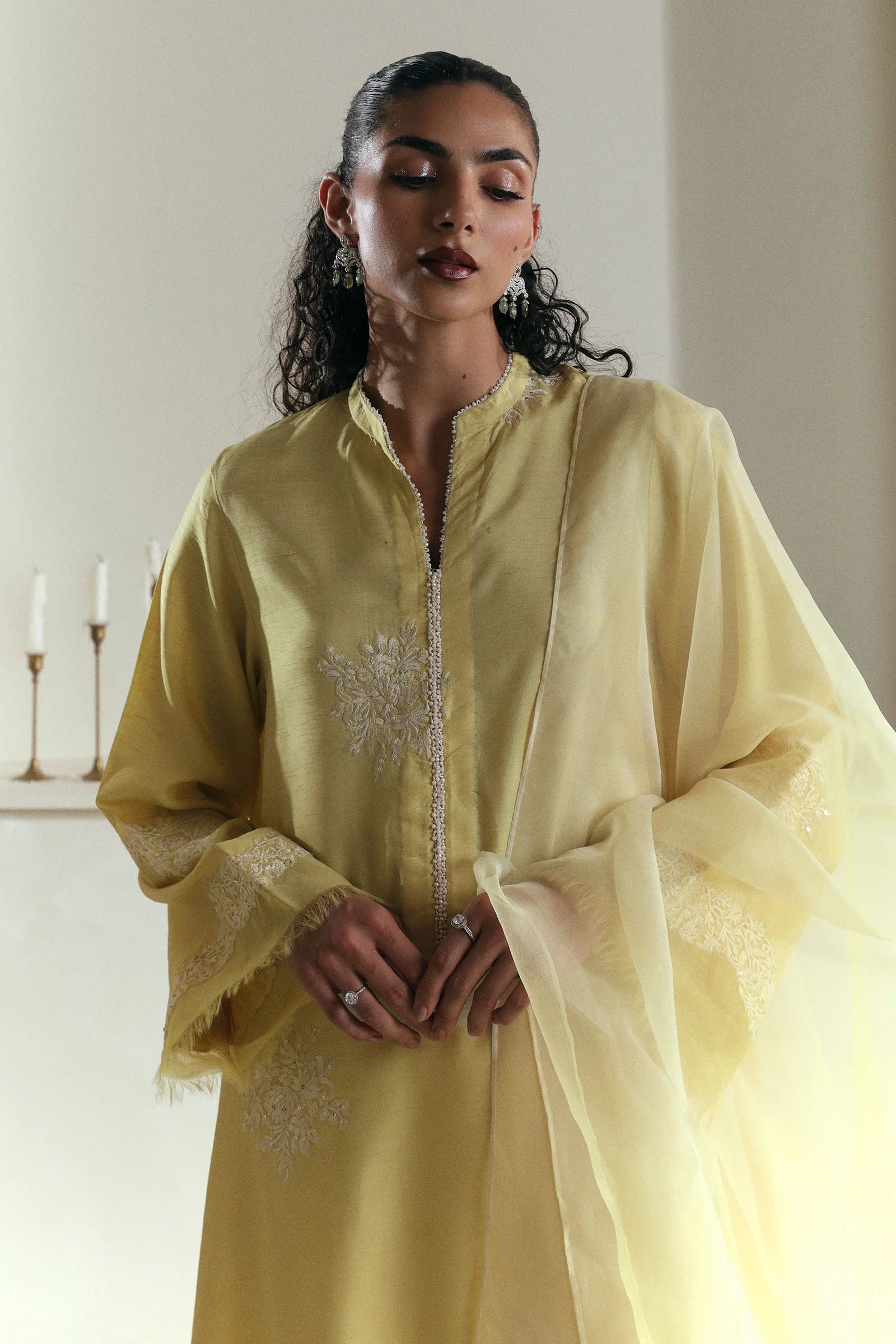 Zara Shahjahan 3Pc Embroidered Raw Silk Suit ZR25F0534 gulbuy.com