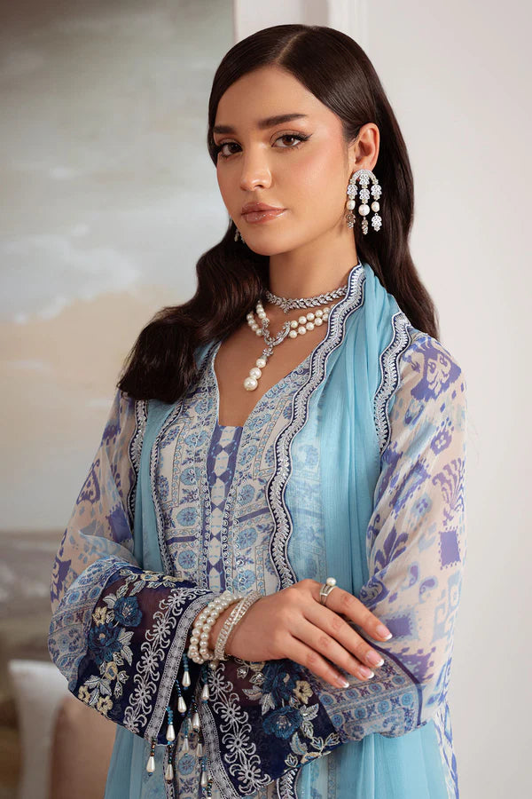 Nureh 3Pc Embroidered Chiffon Suit AM-28 gulbuy.com