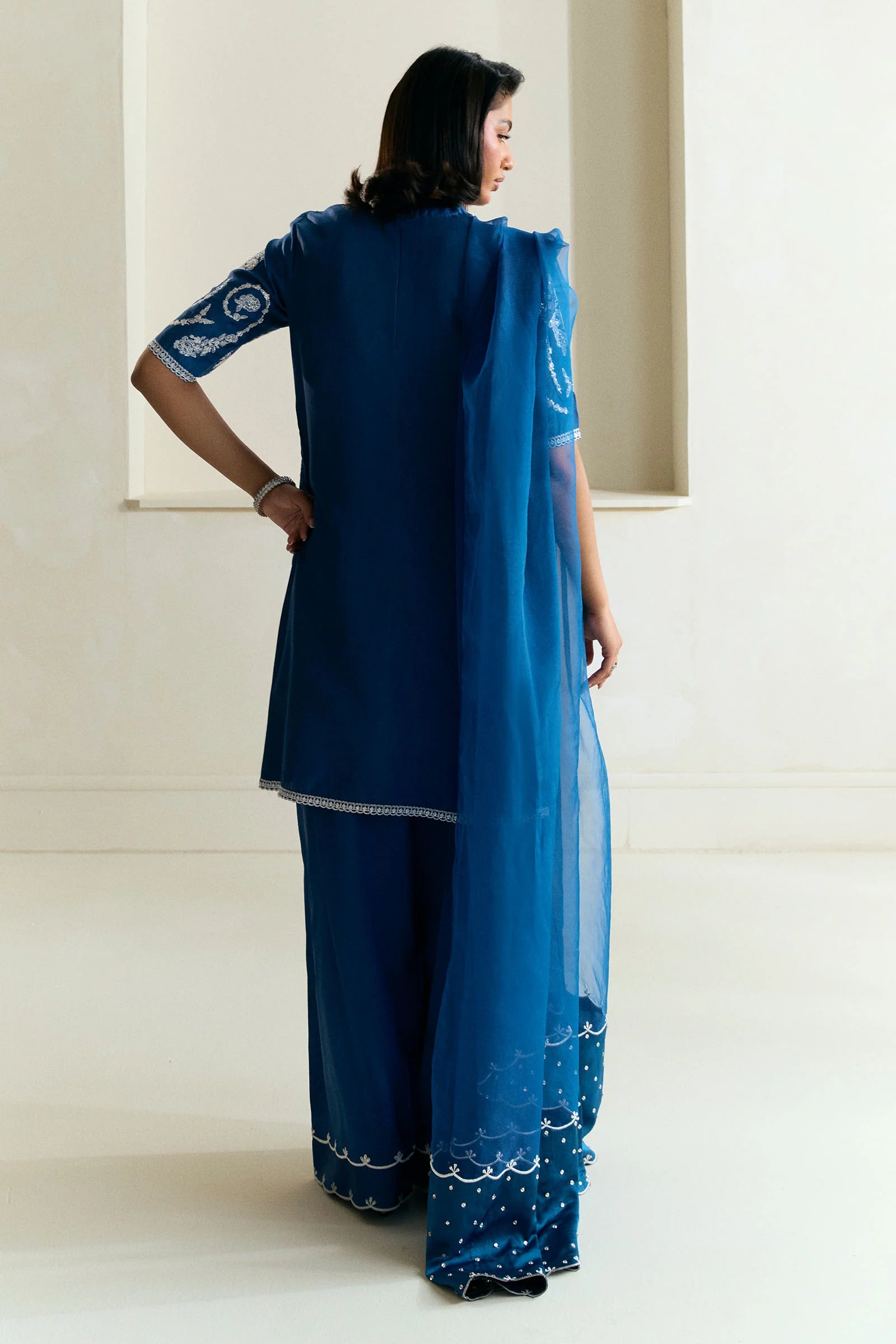 Zara Shahjahan 3Pc Embroidered Raw Silk Suit ZR25F0535 gulbuy.com