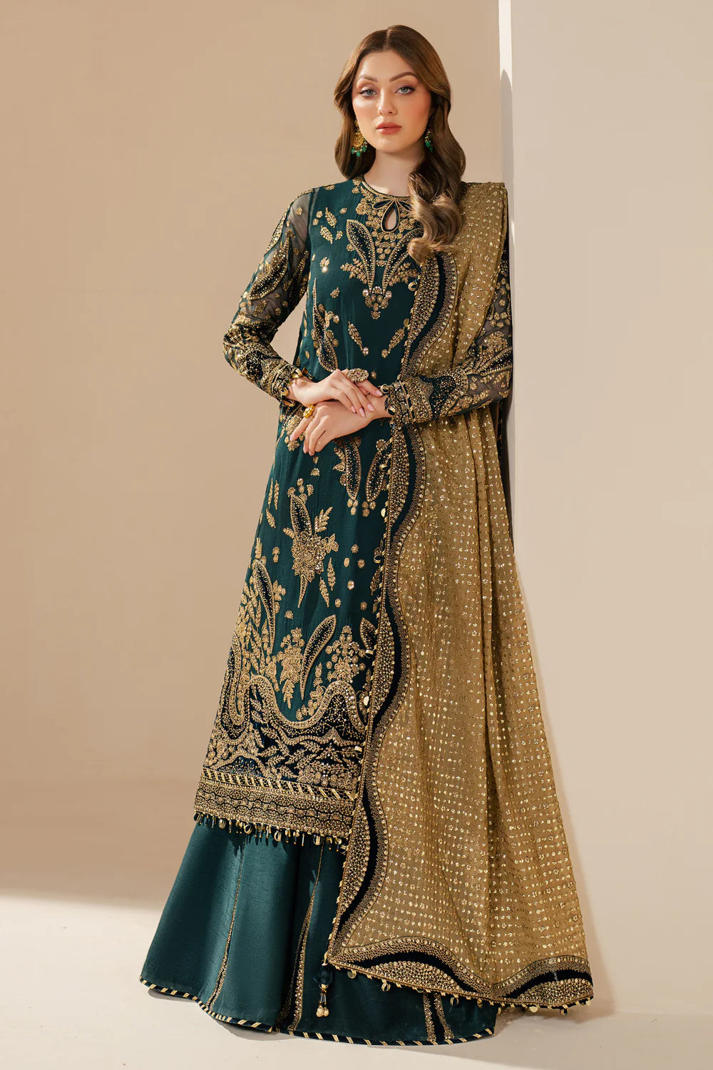 Jazmin 3Pc Embroidered Chiffon Suit WF’25-06