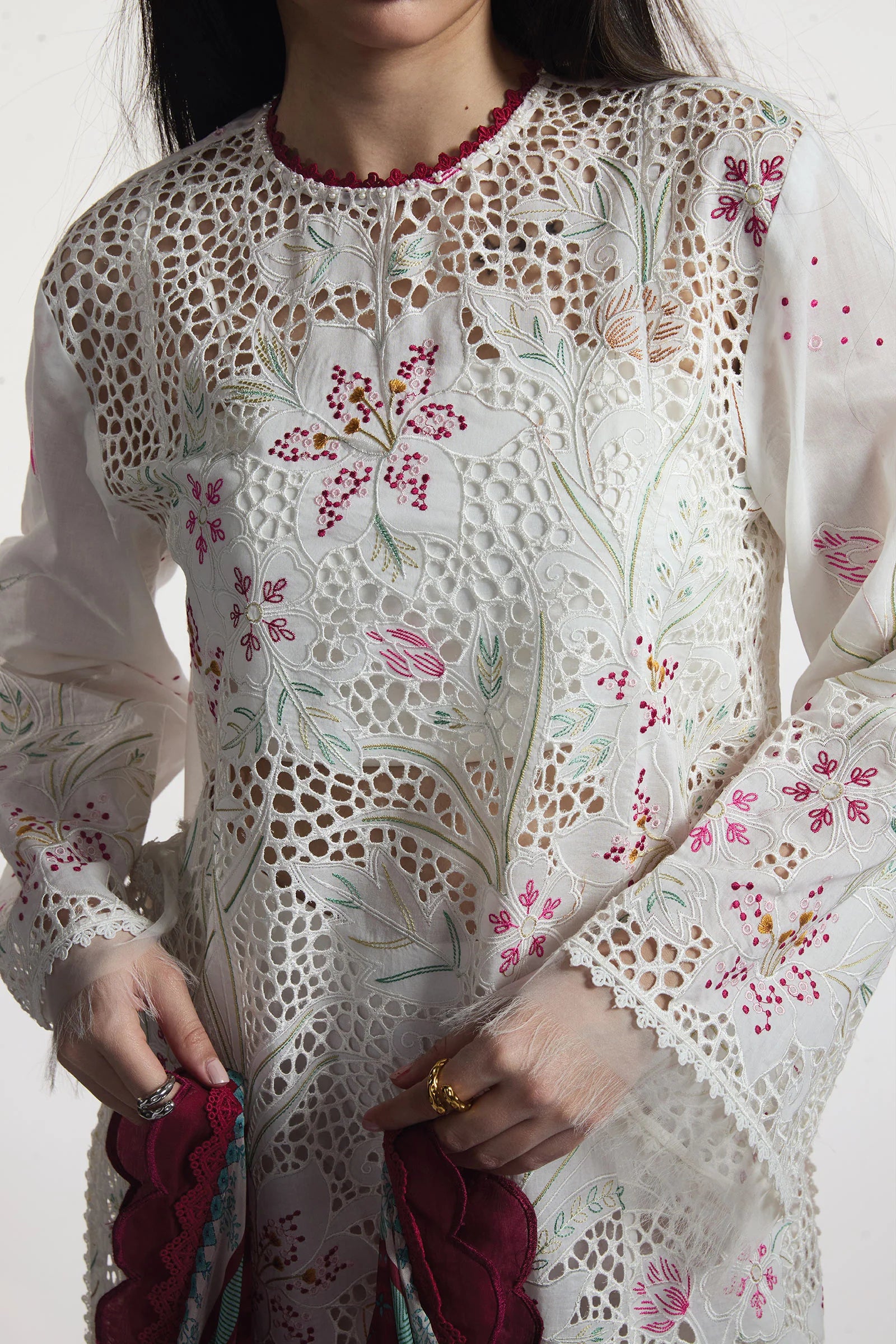 Zara Shahjahan 3Pc Embroidered Lawn Suit Umi-3A gulbuy.com