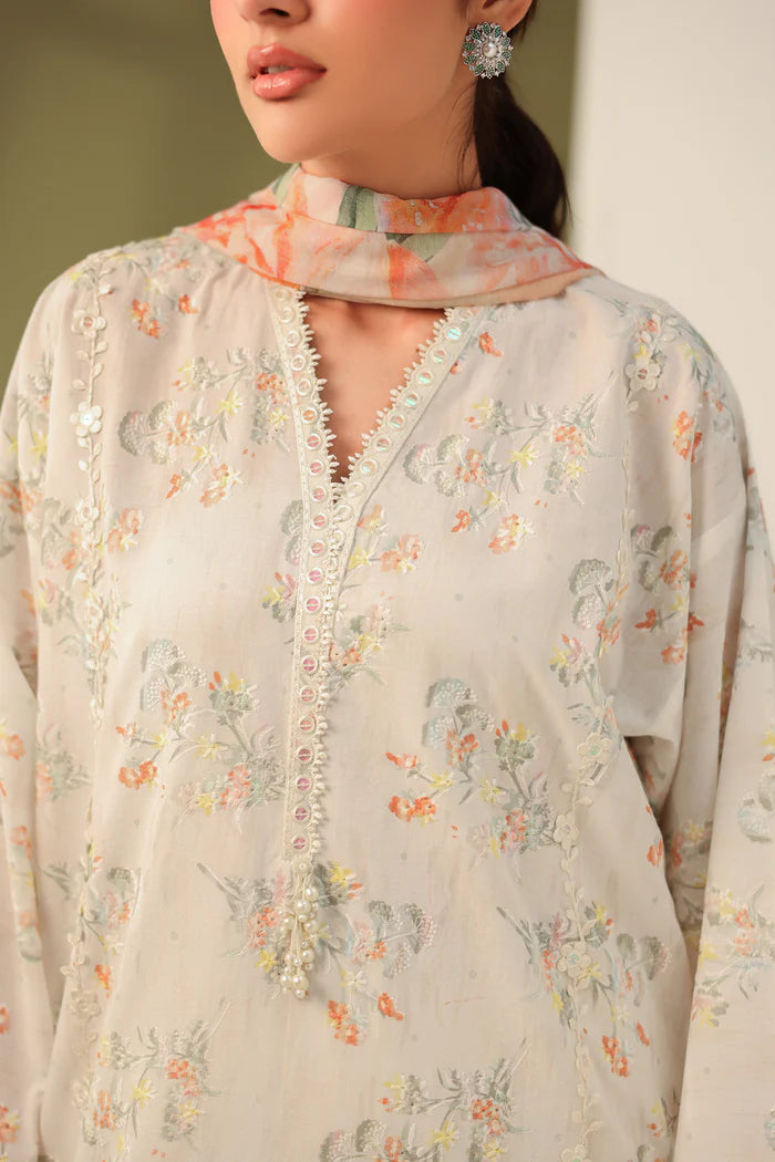 Baroque 3Pc Embroidered Lawn Suit UF-4181 gulbuy.com