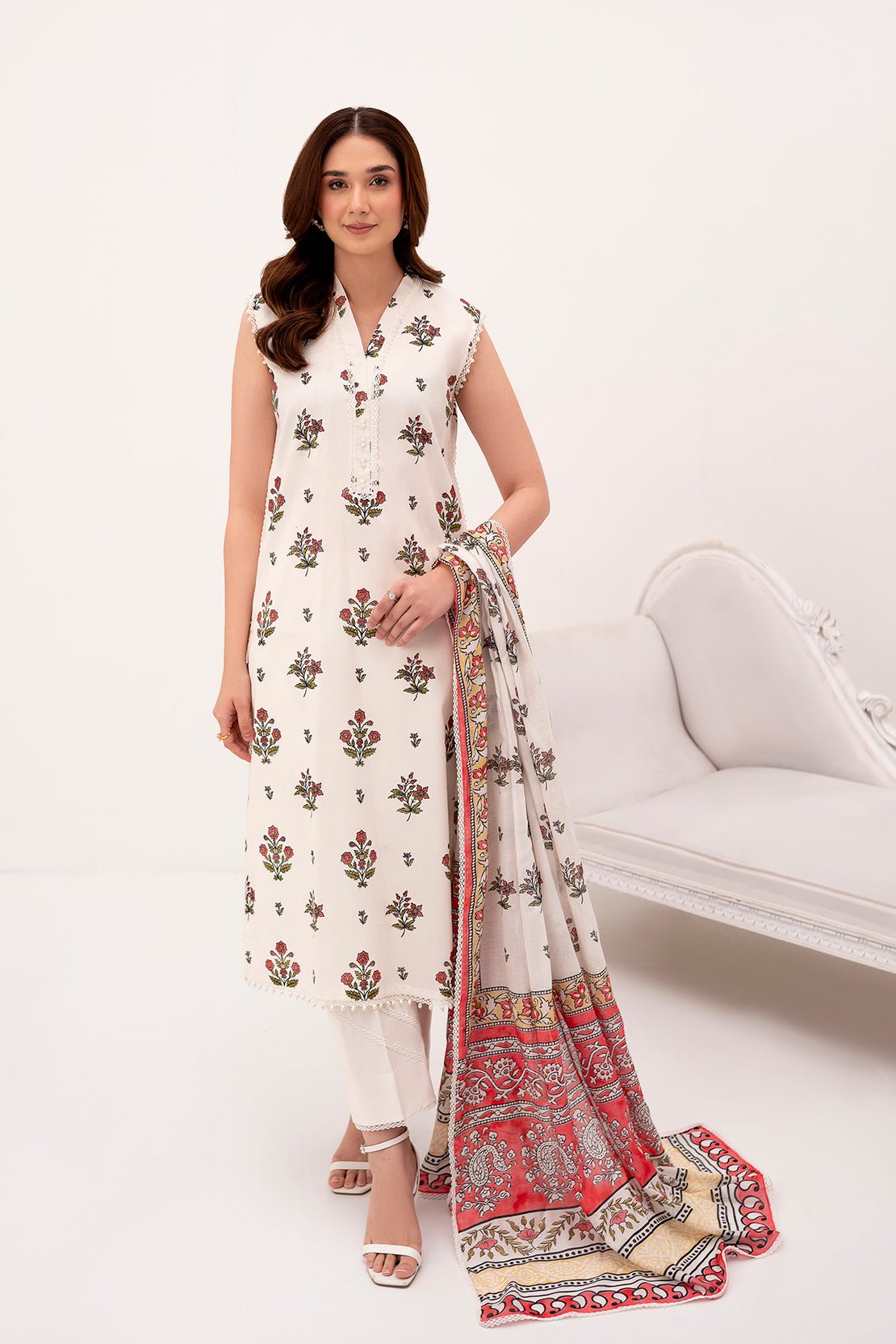 SO KAMAL 3PC PRINTED LAWN SUIT (DPL-4250)