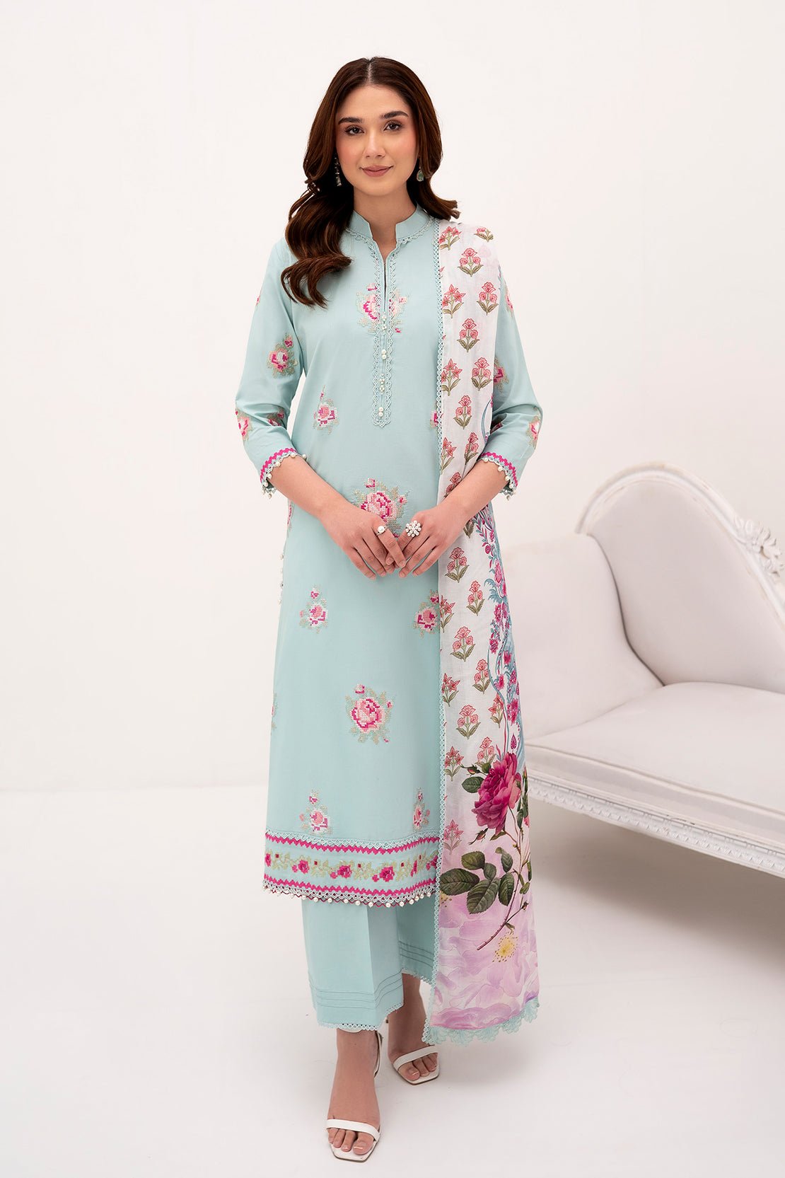 SO KAMAL 3PC PRINTED LAWN SUIT (DPL-4263)