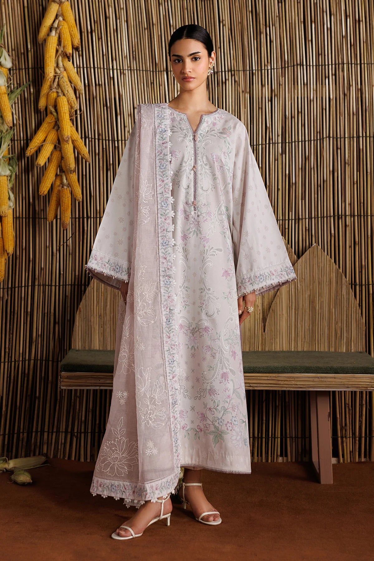 Baroque 3Pc Embroidered Lawn Suit UF-4529