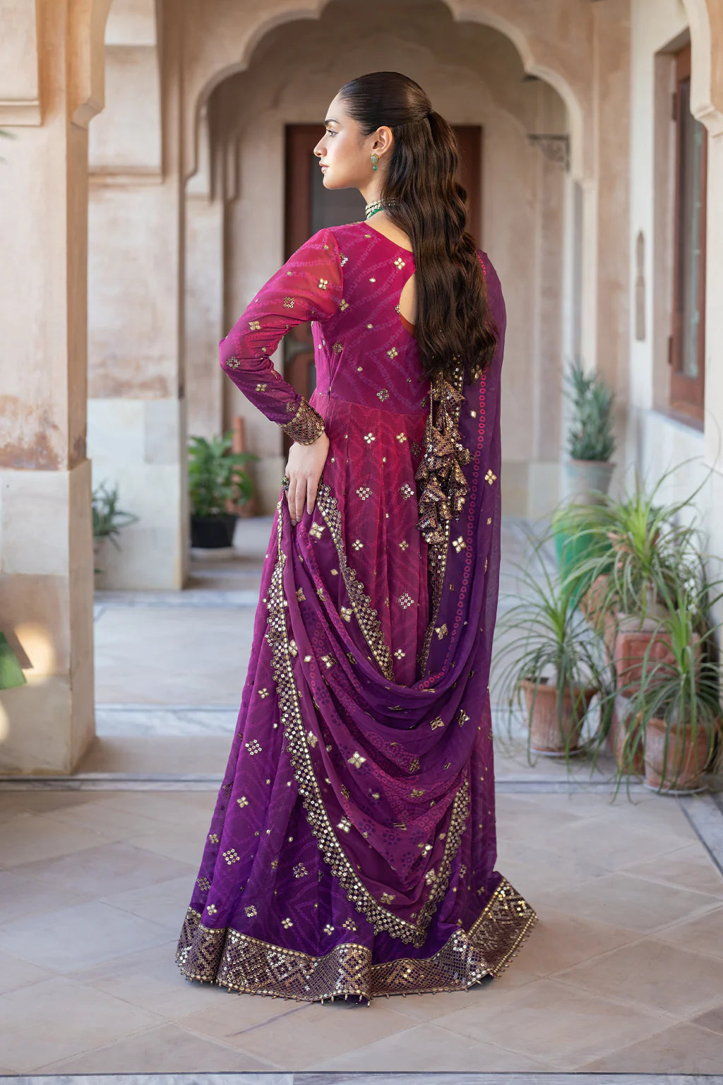 Iznik 3PC Embroidered Chiffon Suit UE-327 gulbuy.com