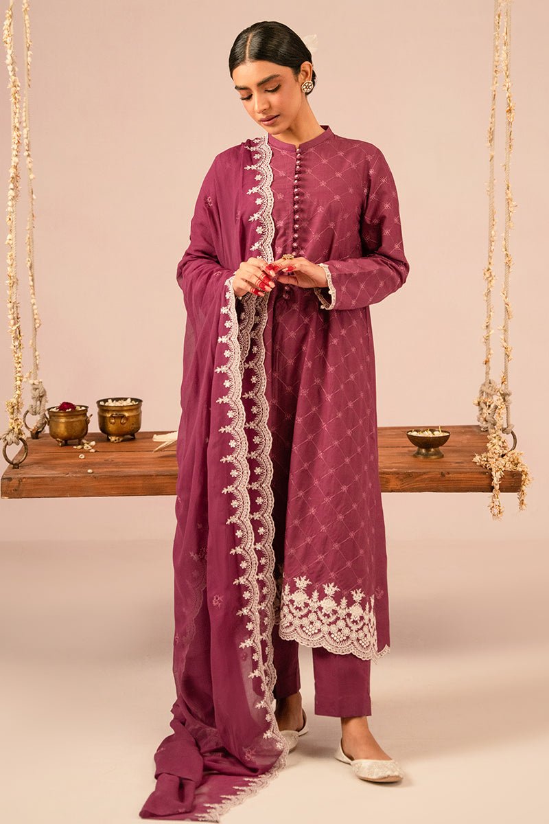 CROSS STITCH 3 PIECE EMBROIDERED LAWN SUIT (0124RTSEMBLWN0201)