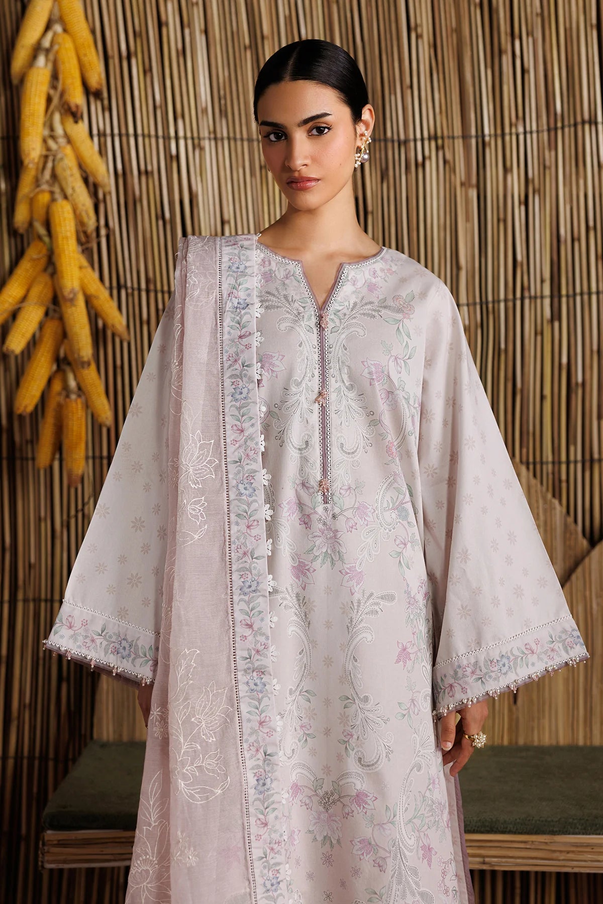 Baroque 3Pc Embroidered Lawn Suit UF-4529