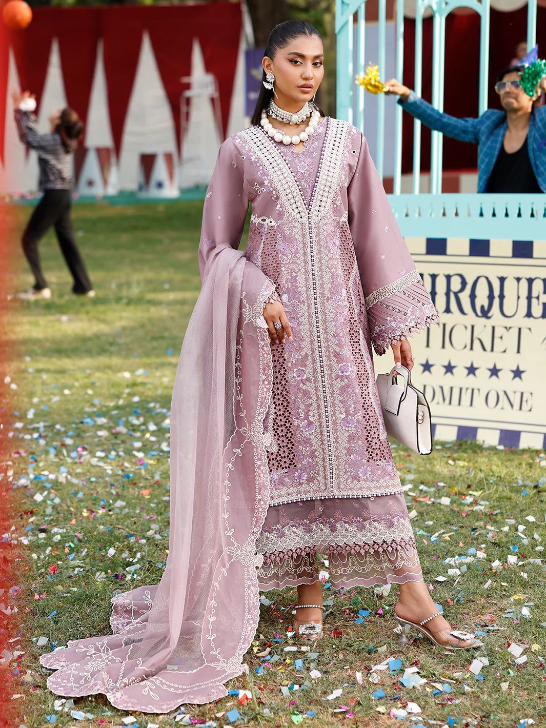 Binilyas 3Pc Embroidered Lawn Suit 32-B image 0
