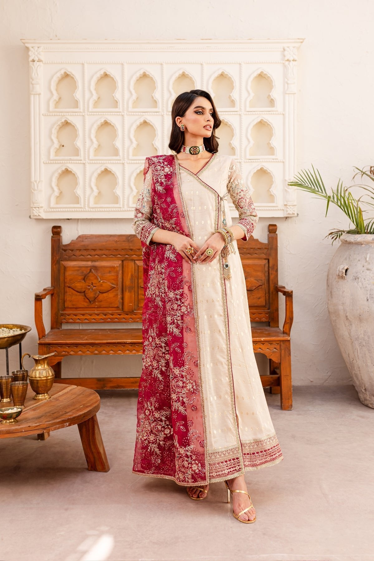 Batik 3Pc Organza Formal Suit (Firouzeh-3Pc)
