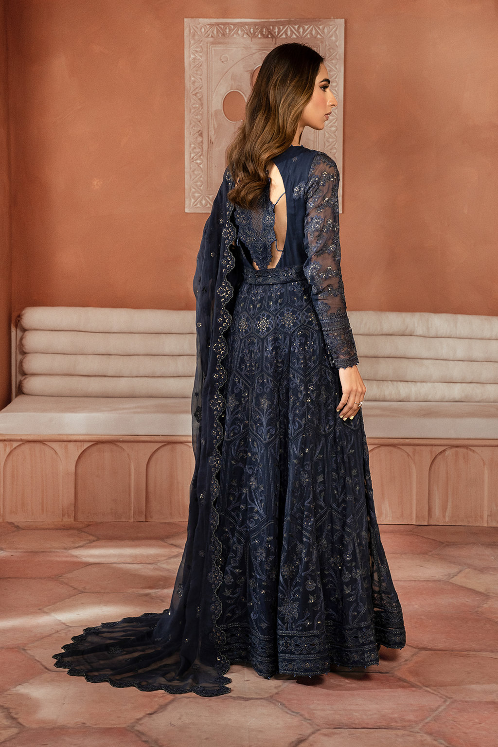 3 PIECE IZNIK EMBROIDERED CHIFFON SUIT (ICK-07)