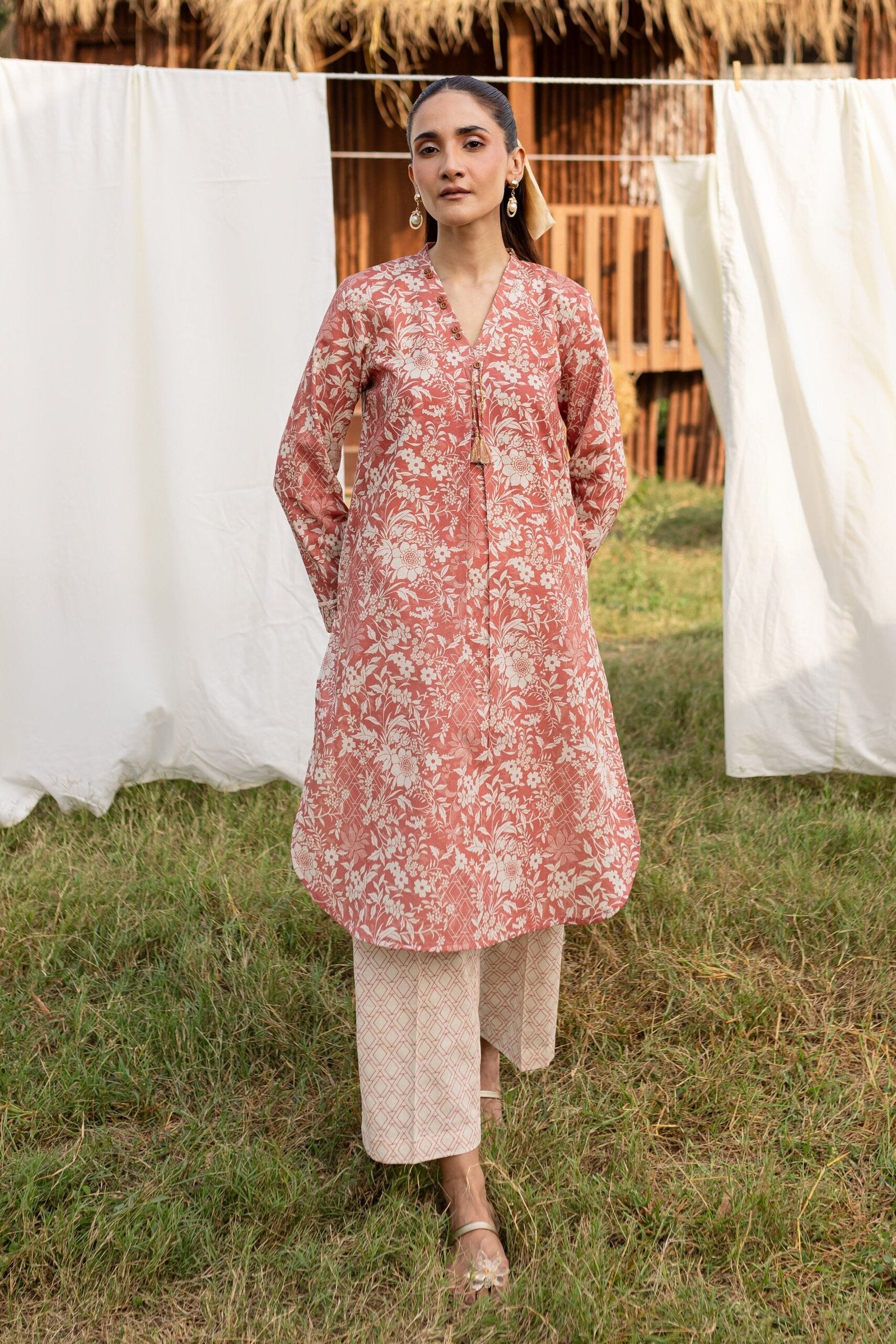 Batik 2Pc Printed Khaddar Dress Omal gulbuy.com