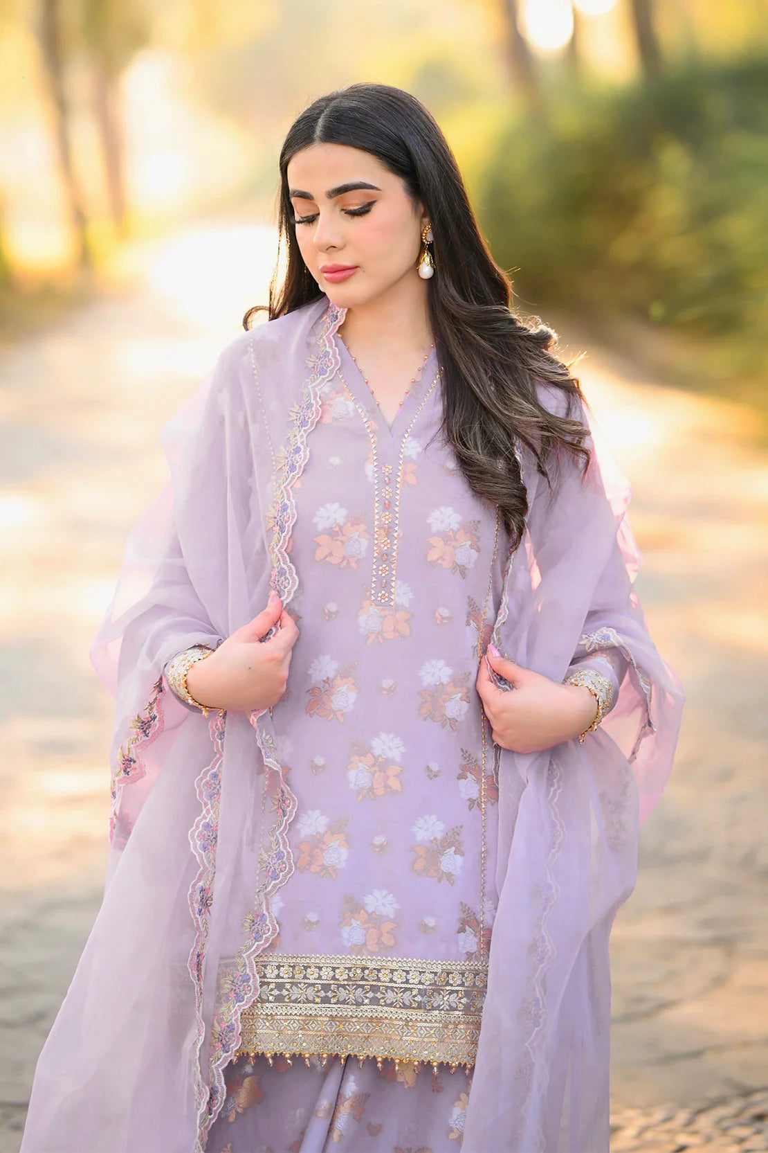 So Kamal 3Pc Embroidered Jacquard Suit DPL 4904 gulbuy.com
