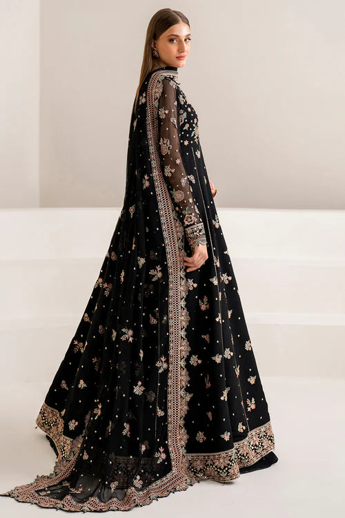 Farasha 3Pc Embroidered Chiffon Suit Opaline gulbuy.com